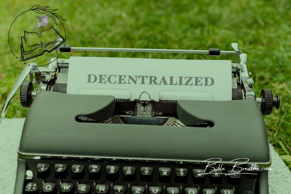 A typewriter with the word decalcified on it