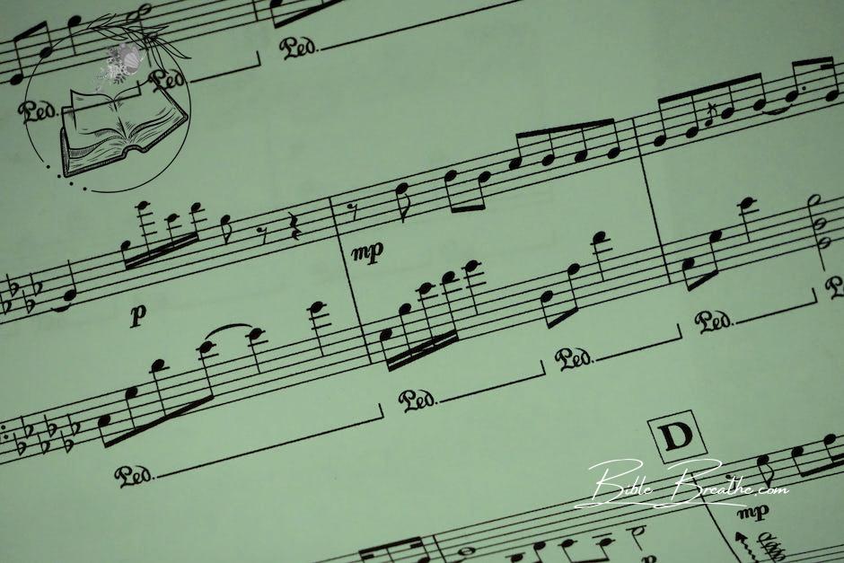  Music Sheet Showing Musical Notes