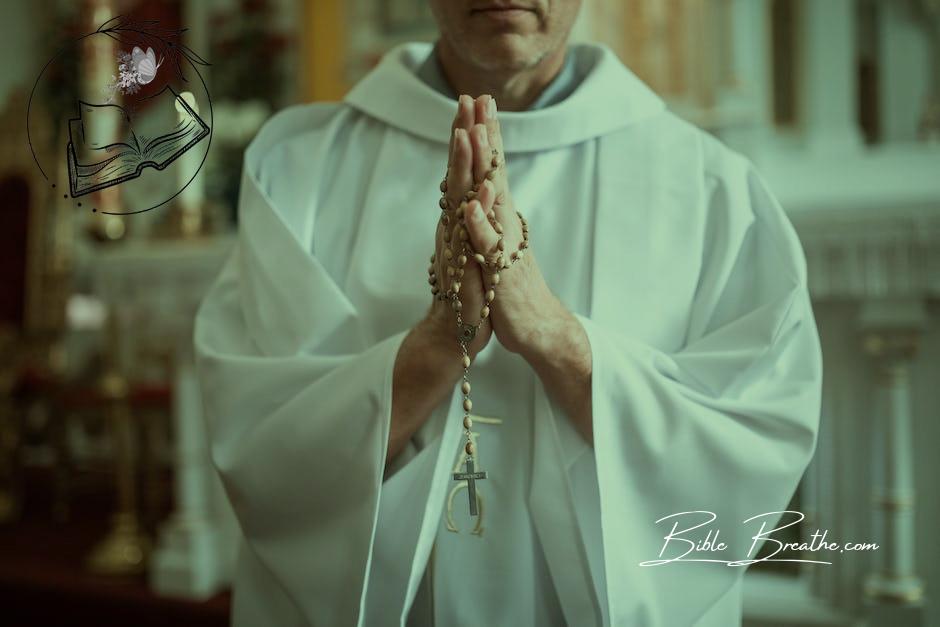 Priest With Rosary Beads