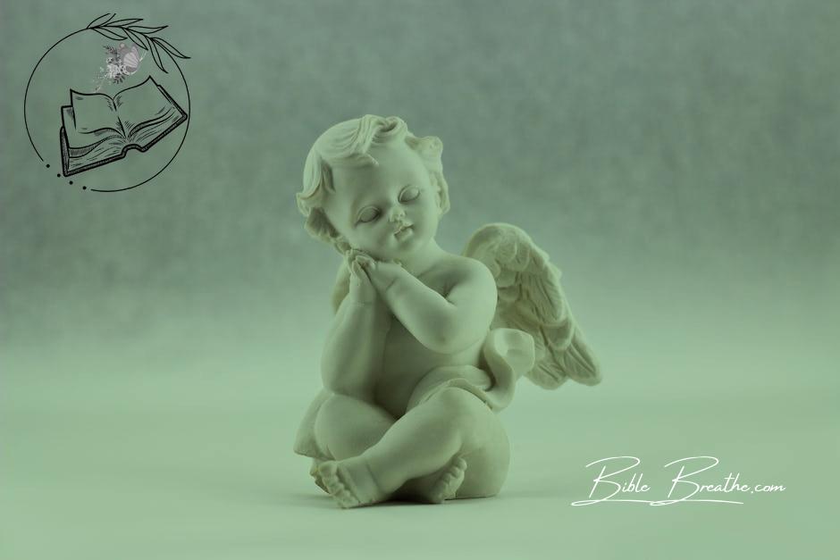 White Ceramic Figurine of Angel Illustration