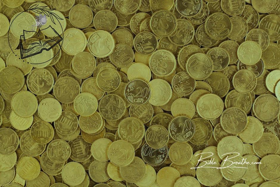 Pile of Gold Round Coins