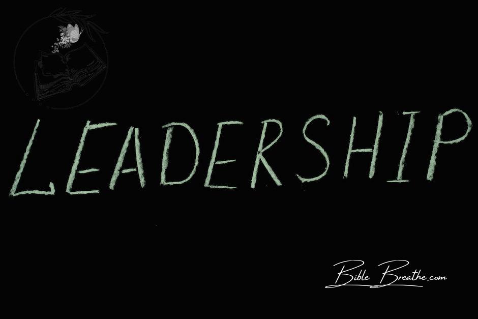 Leadership Lettering Text on Black Background
