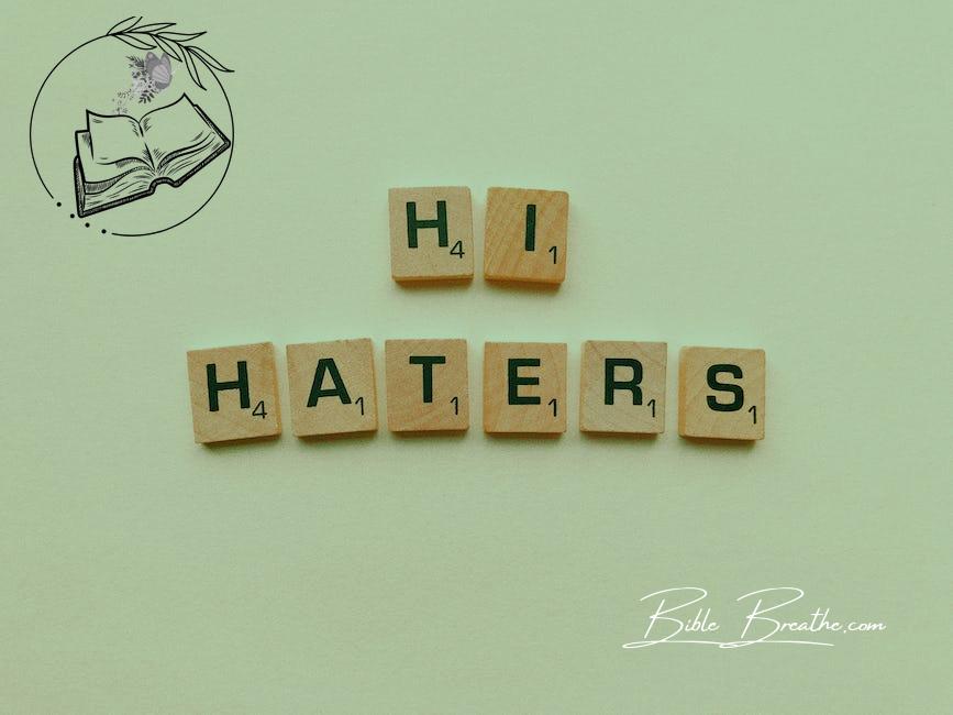 Hi Haters Scrabble Tiles on White Surface