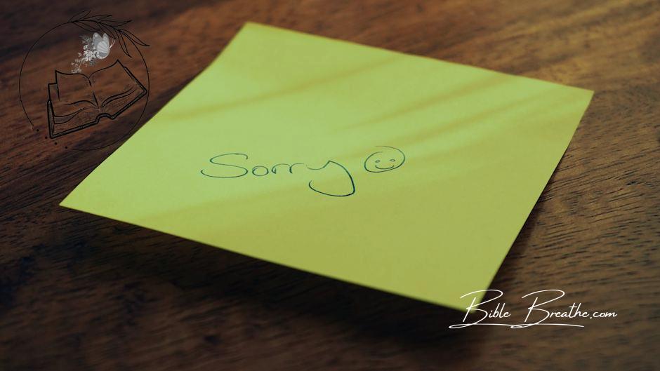 Sticky Note With Apology