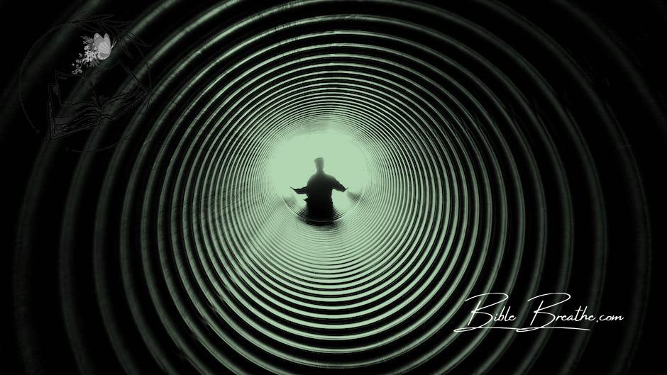 Grayscale Photography of Person at the End of Tunnel