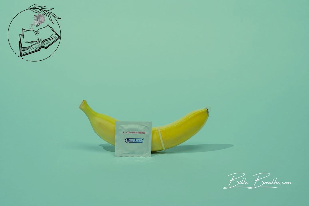 a single banana with a condom wrap on it