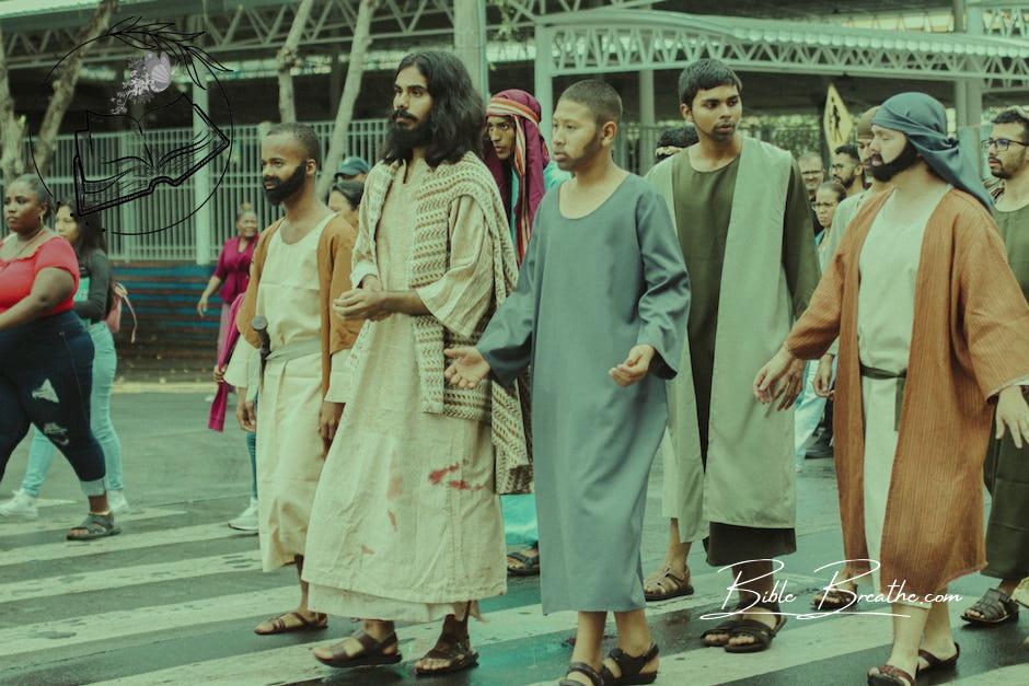Men Dressed as Jesus Christ and his Apostles
