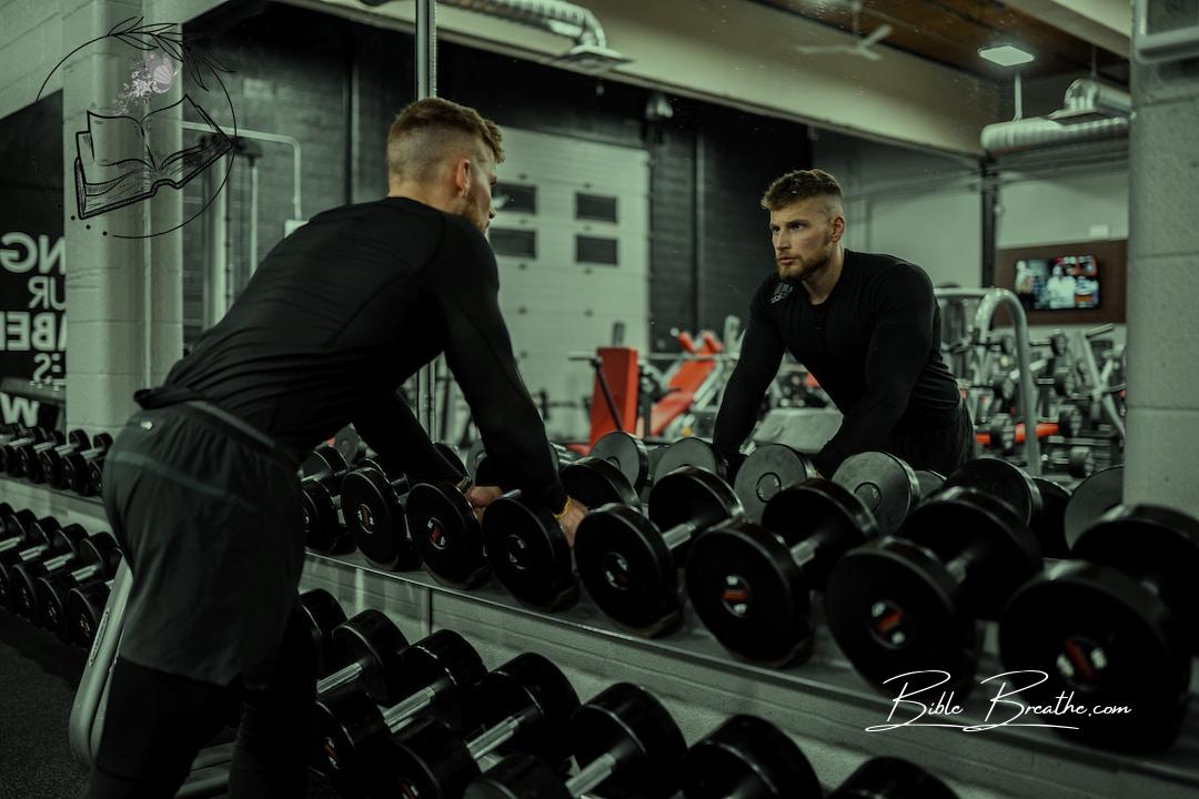 man in black long sleeve shirt and black pants carrying black dumbbell