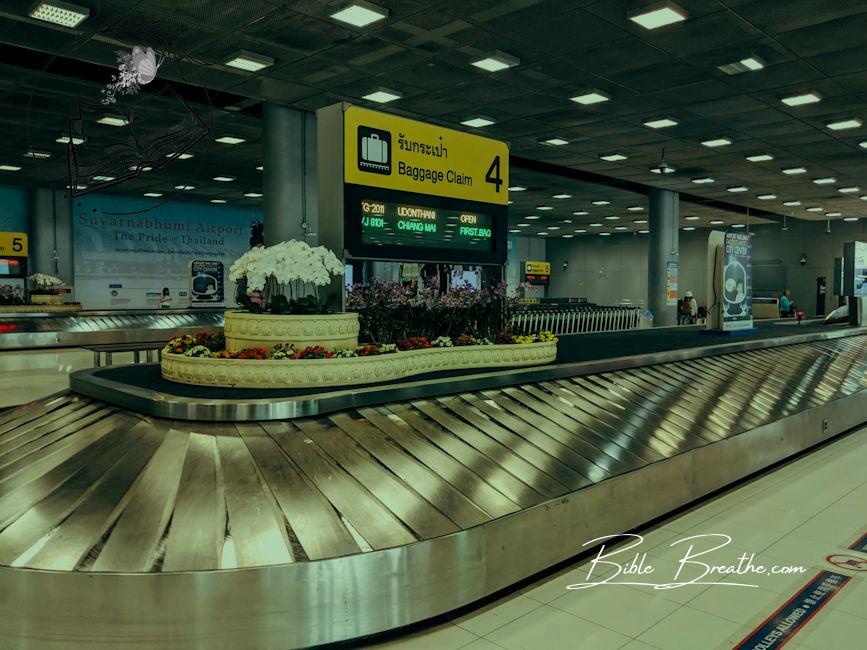 A Luggage Conveyor Inside Airport