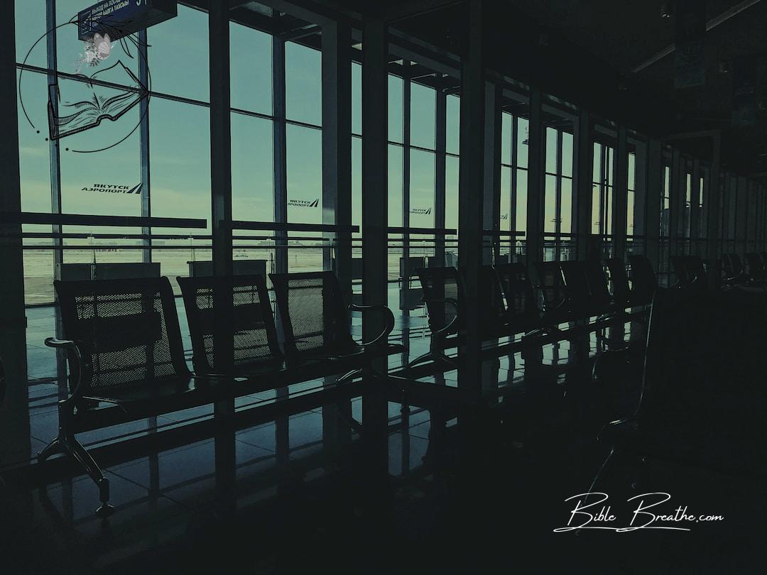 empty airport lounge chairs