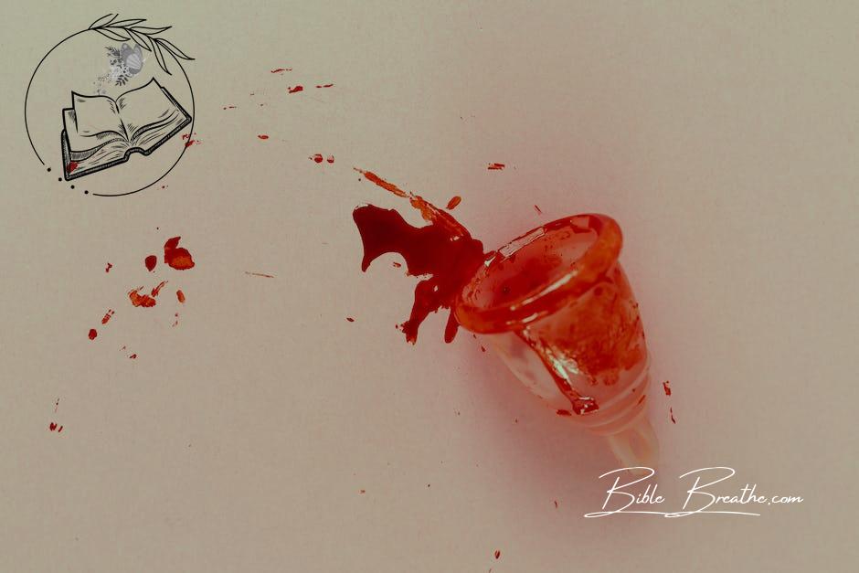 Blood on a Menstrual Cup