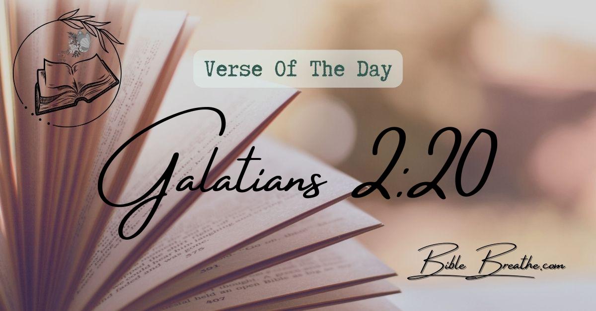 Galatians 2:20 I am crucified with Christ: nevertheless I live; yet not I, but Christ liveth in me: and the life which I now live in the flesh I live by the faith of the Son of God, who loved me, and gave himself for me. Verse Of The Day BibleBreathe Featured Image