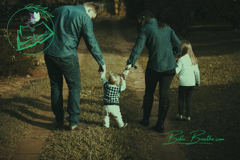 Family Walking on Path