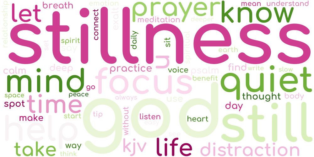 Word cloud how to be still before god