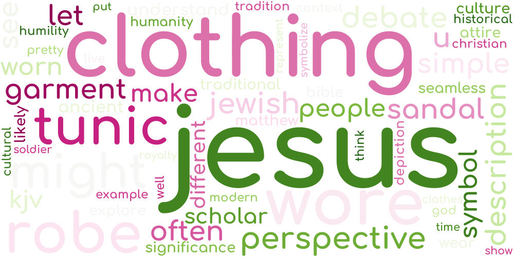 Word cloud what did jesus wear