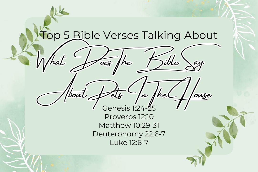 Top 5 Bible Verses About What Does The Bible Say About Pets In The House