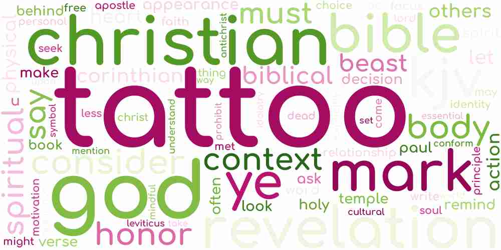 Word cloud what does the bible say about tattoos in revelations word cloud