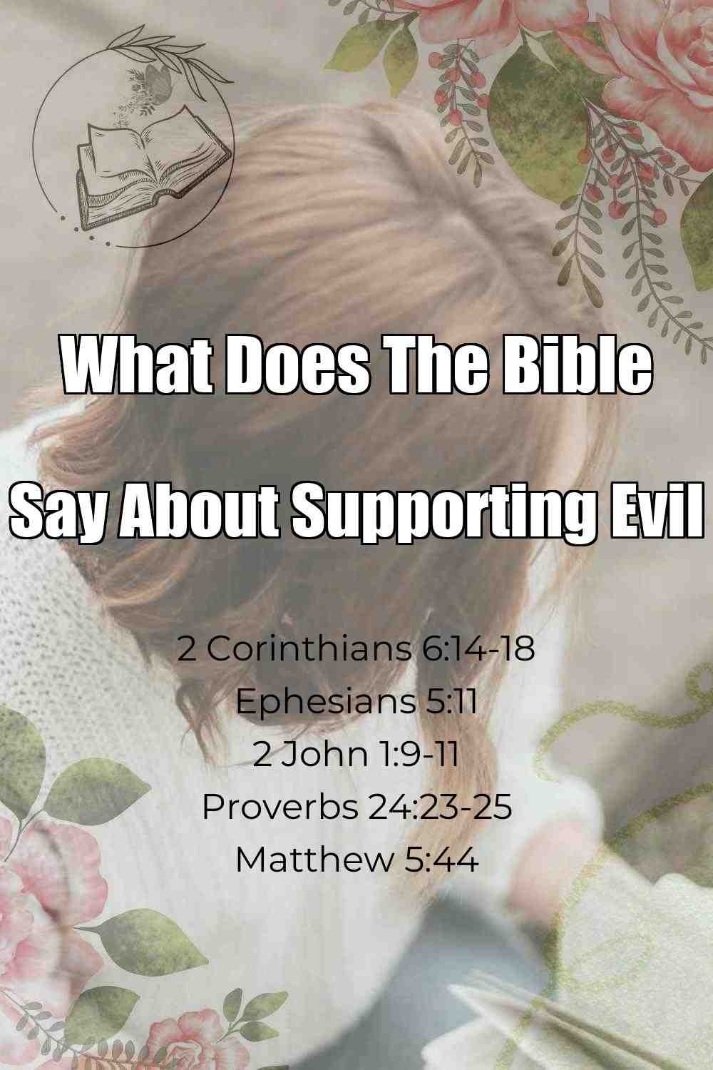 Pinterest Pin About What Does The Bible Say About Supporting Evil