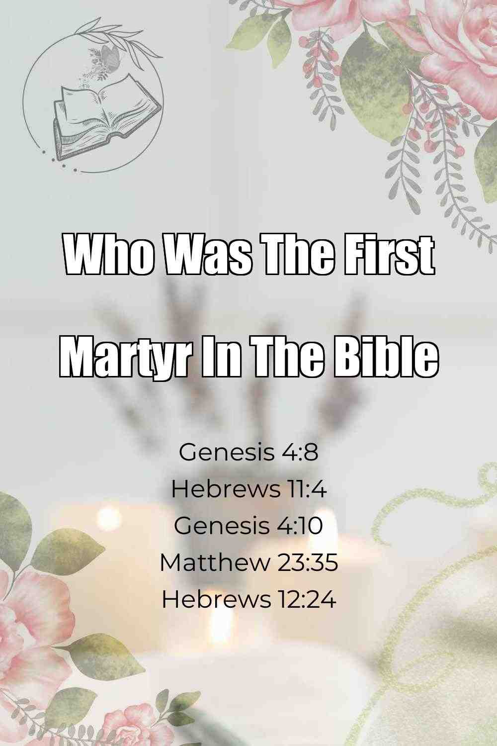 Pinterest Pin About Who Was The First Martyr In The Bible