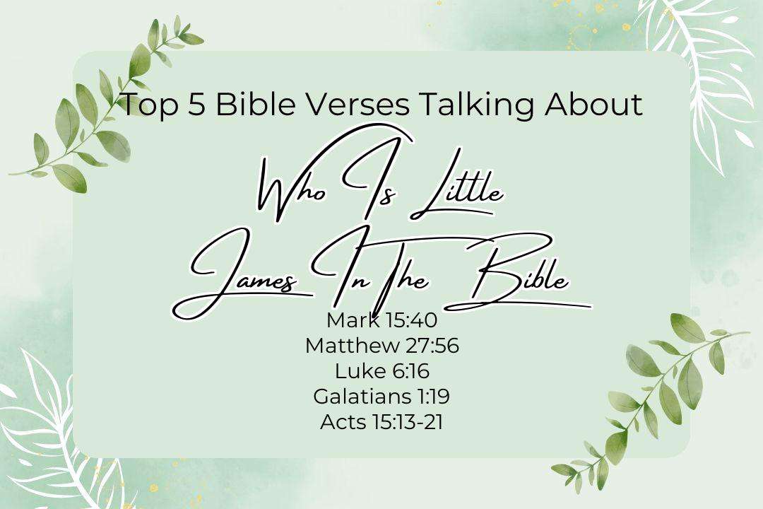 Top 5 Bible Verses About Who Is Little James In The Bible