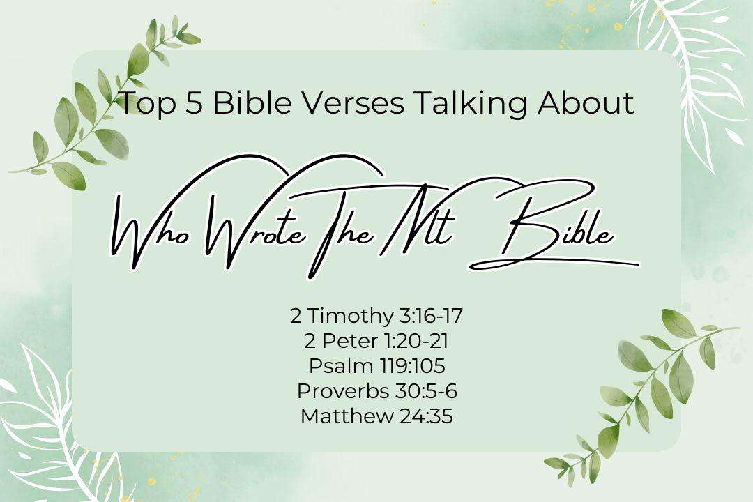 Top 5 Bible Verses About Who Wrote The Nlt Bible